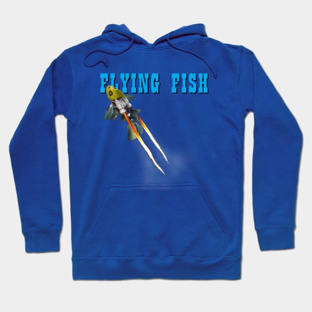 Flying Fish Funny The Rocketeer Retro Vintage 90's Movie Parody Hoodie by BoggsNicolas